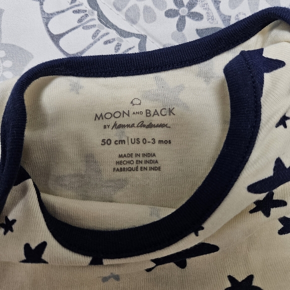 Moon & Back Cotton Dress and bodysuit  by Hanna Andersson. 0-3 Months, 50 cm. - Picture 3 of 5